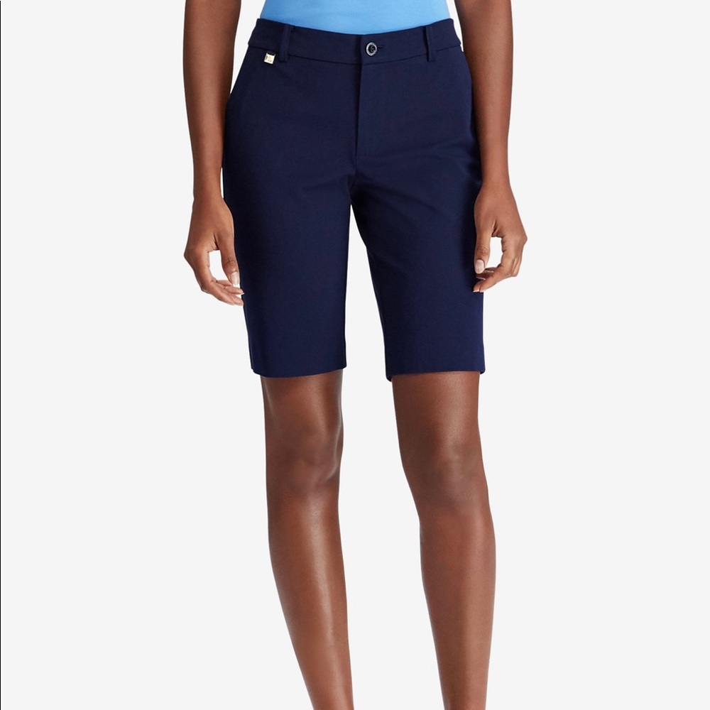 LAUREN RALPH LAUREN PETITE STRETCH COTTON SHORT